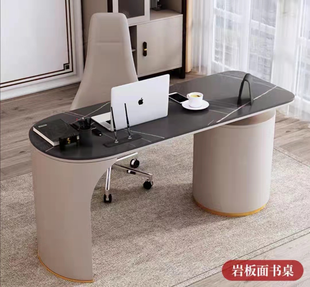 Italian Style Minimalist Slate Desk Light Luxury Modern Office