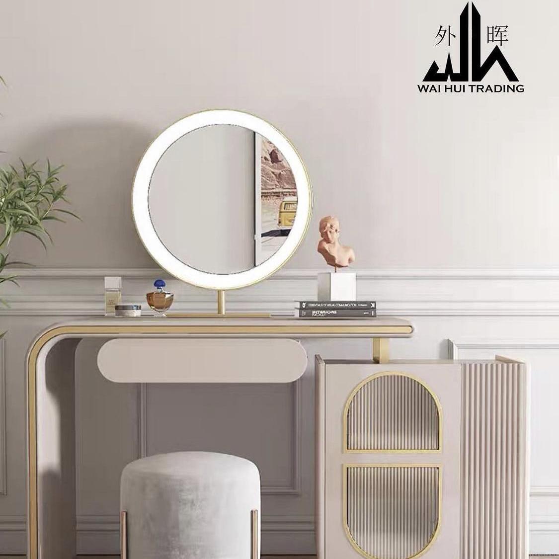 Nordic simple light luxury retractable makeup table storage cabinet