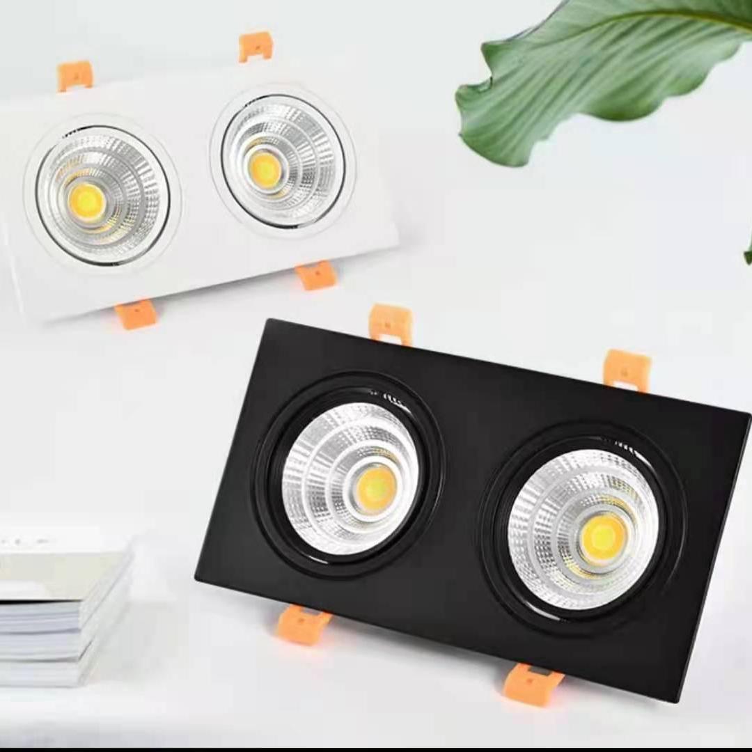 Double-head spotlights LED embedded living room ceiling double spotlights