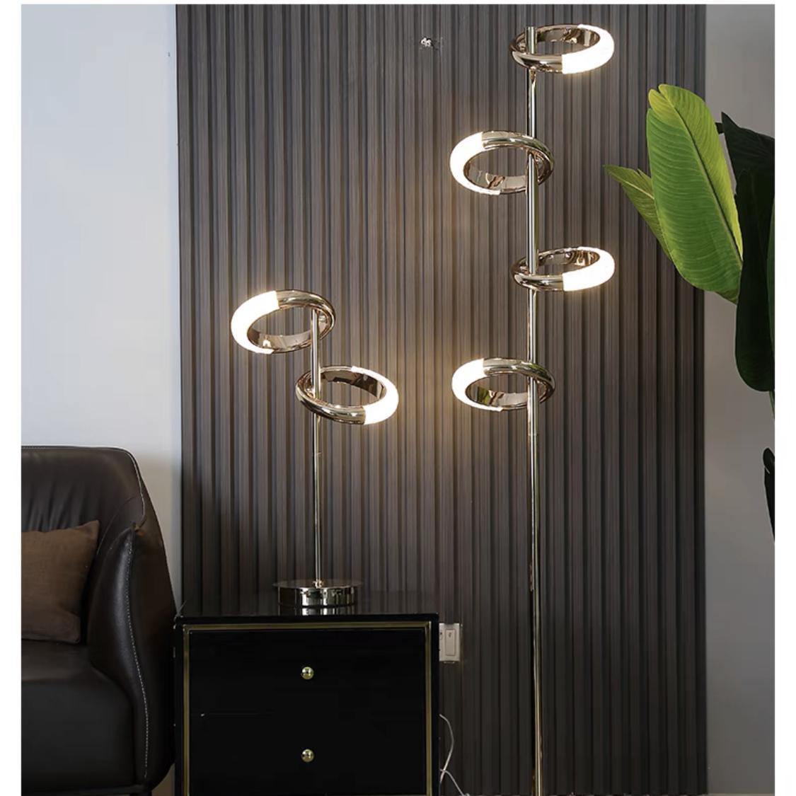 Ring desk lamp living room floor lamp Nordic simple creative luxury bedroom bedside lamp