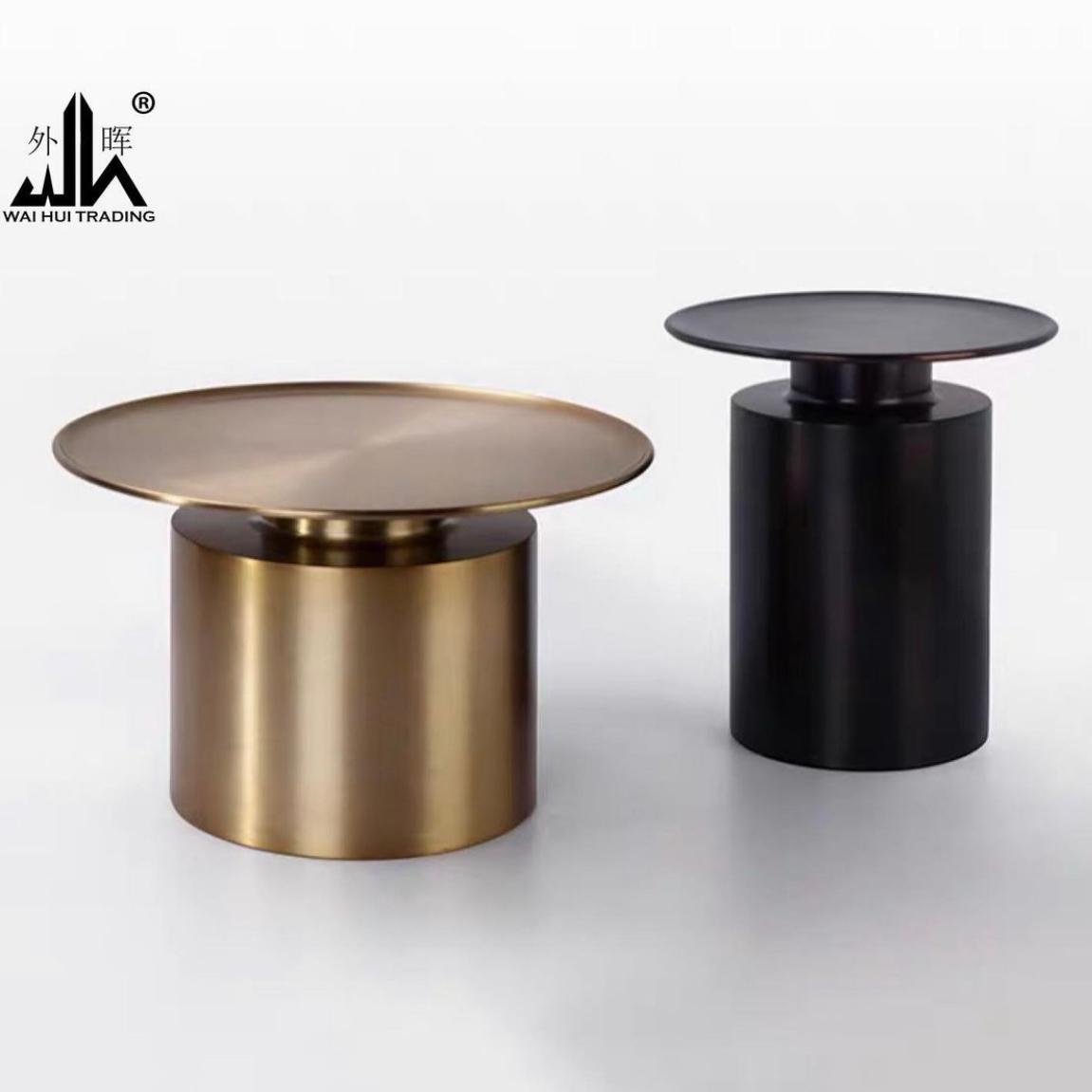 Coffee table Nordic simple modern home living room coffee table round metal corner