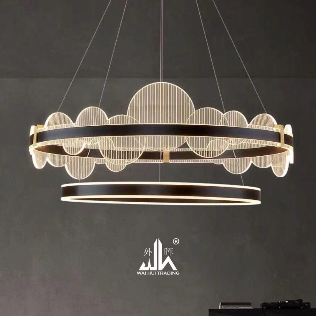 Living room chandelier 2021 new modern minimalist bedroom luxury Nordic lamps.