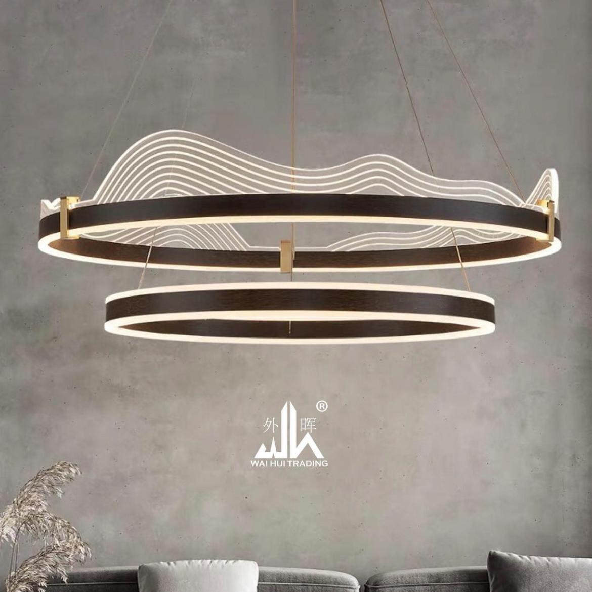 Living room chandelier luxury 2021 new LED minimalist Nordic designer chandeliers.