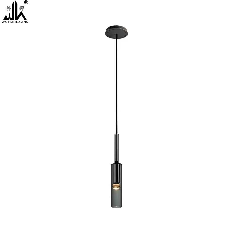 Post-modern luxury restaurant bar small chandelier simple single bottle chandelier.