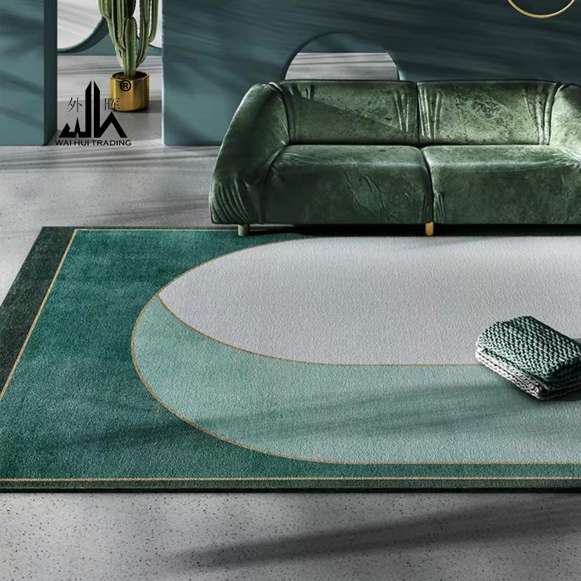 Living room carpet mat Modern minimalist bedroom rectangular blanket.