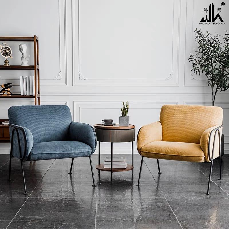 Single person sofa living room balcony coffee house sofa chair.