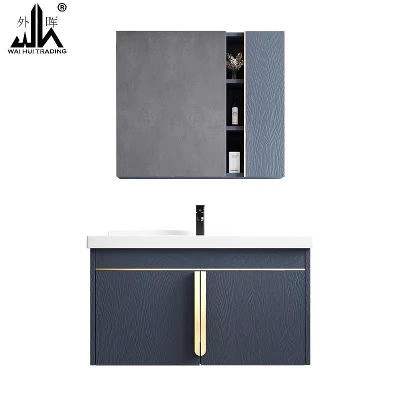New thickened luxury bathroom cabinet combination hanging cabinet stainless steel.