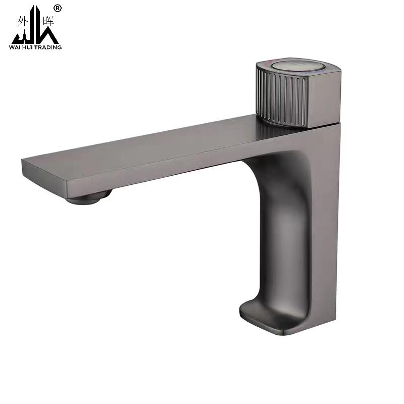 Grey basin faucet basin bathroom washbasin sink faucet.