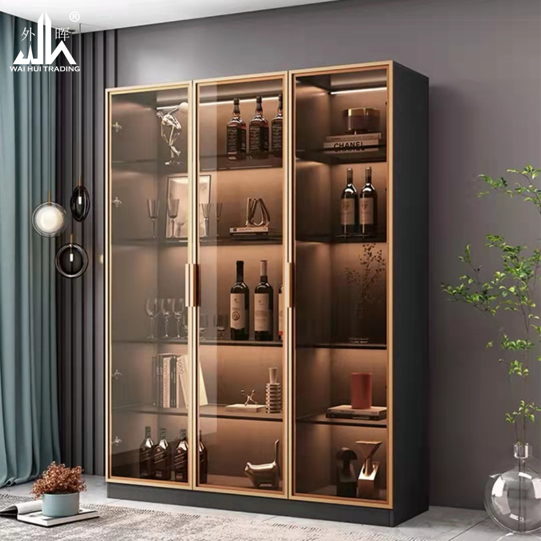 Modern simplicity of light luxury wine cabinet