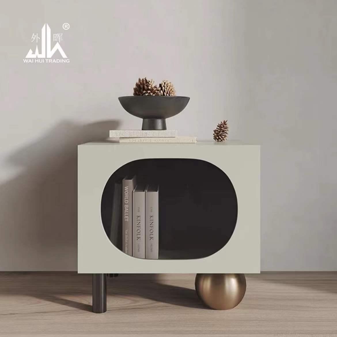 Bedside table Italian minimalist bedside cabinet Nordic cabinet designer