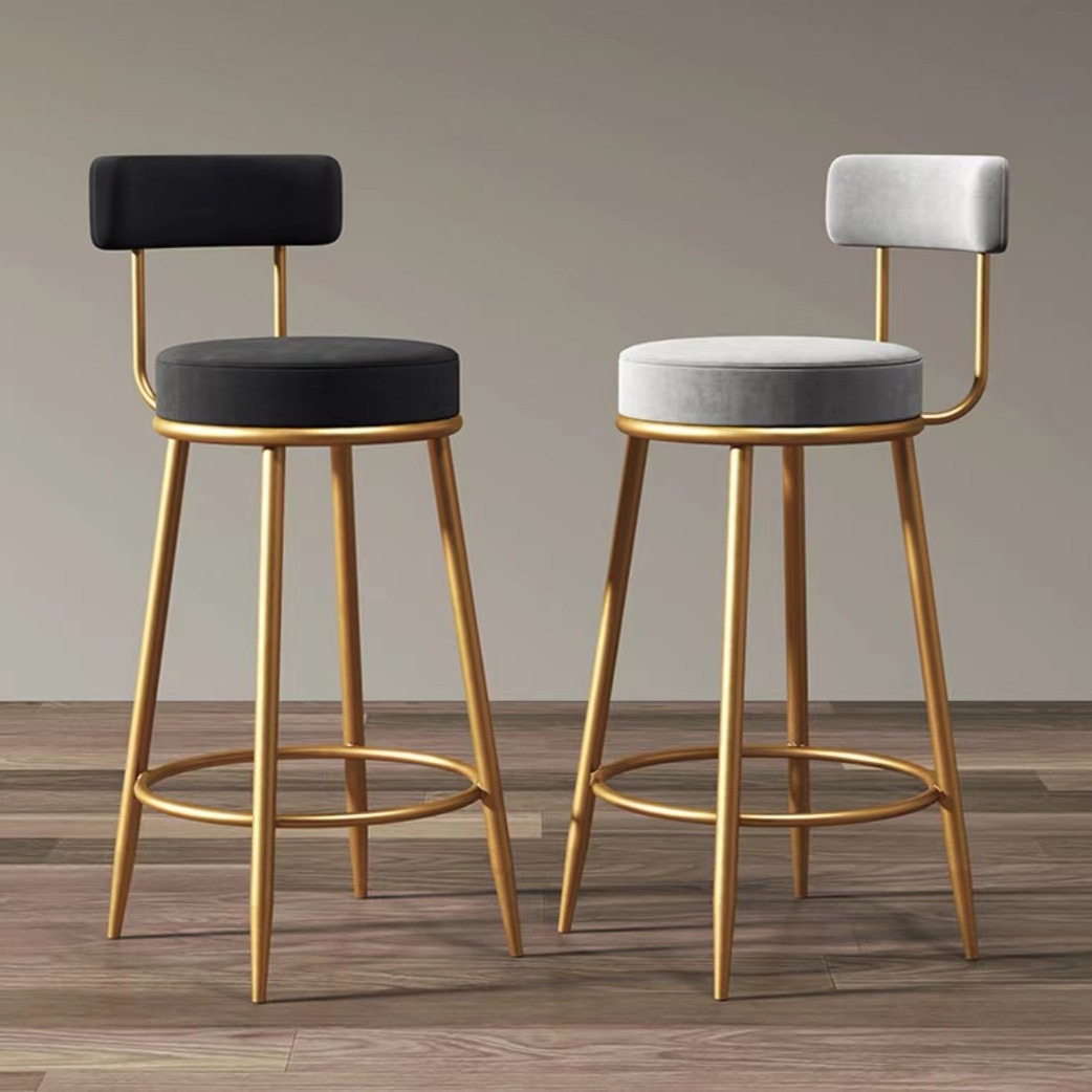 Nordic simple gold light luxury bar chair