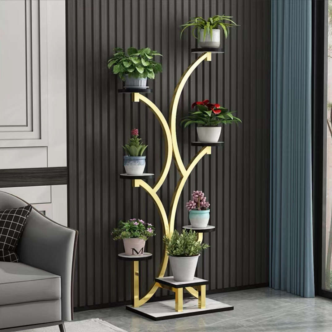 Floor flower pot rack