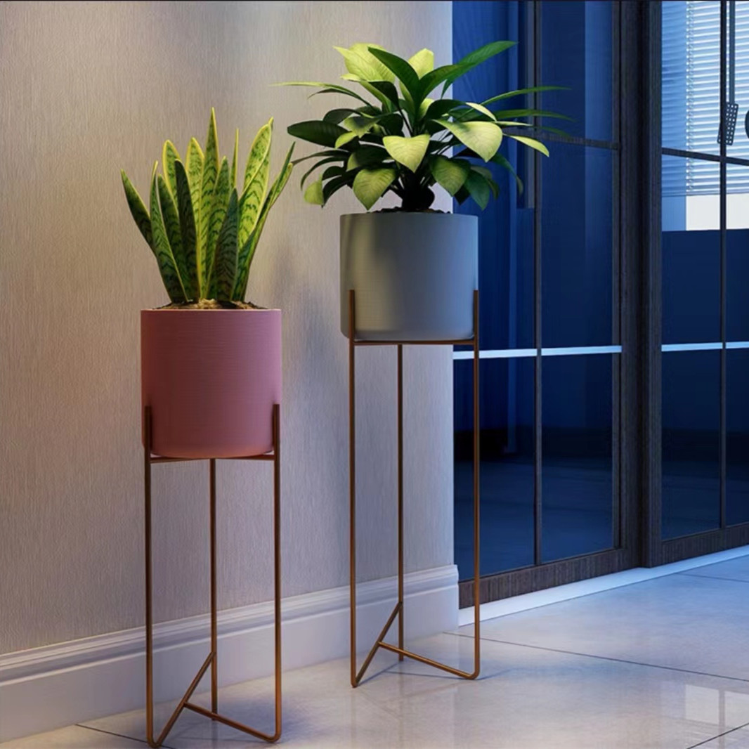 Floor type simple modern flower pot shelf