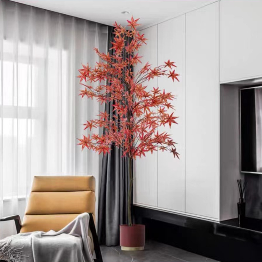 Simple and fashionable imitation red maple