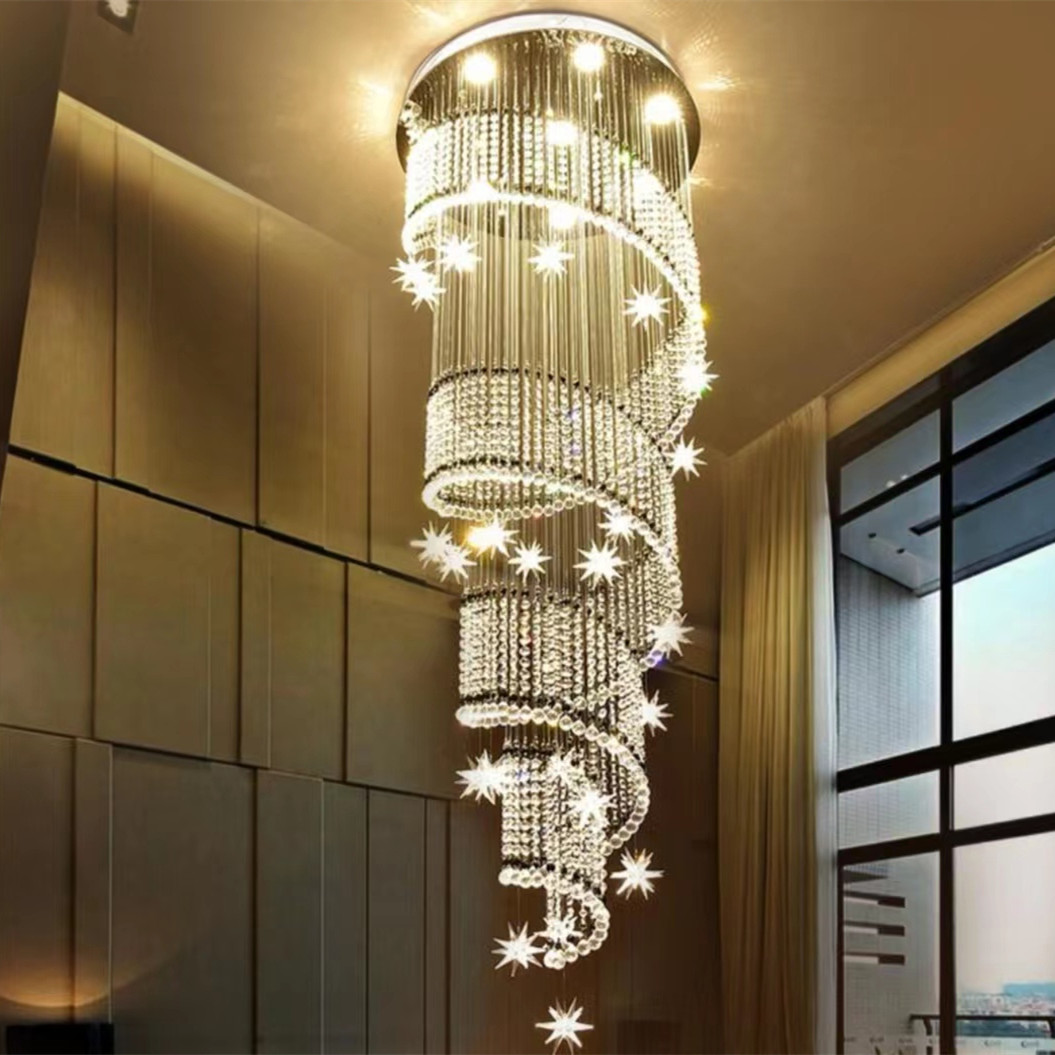 Modern revolving Crystal Chandelier