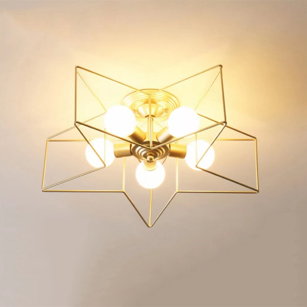 Simple and creative five pointed star lamp