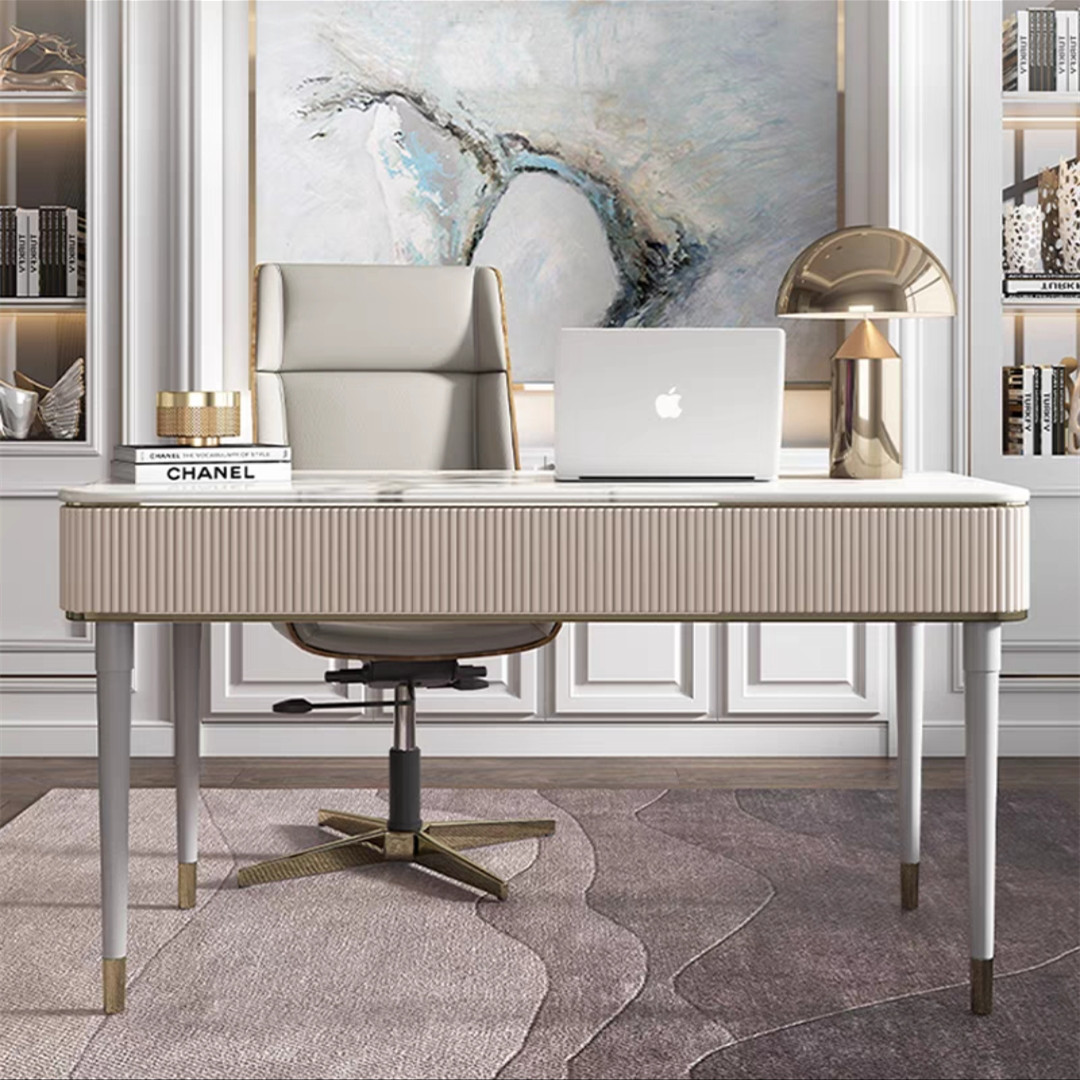 Slate light luxury desk