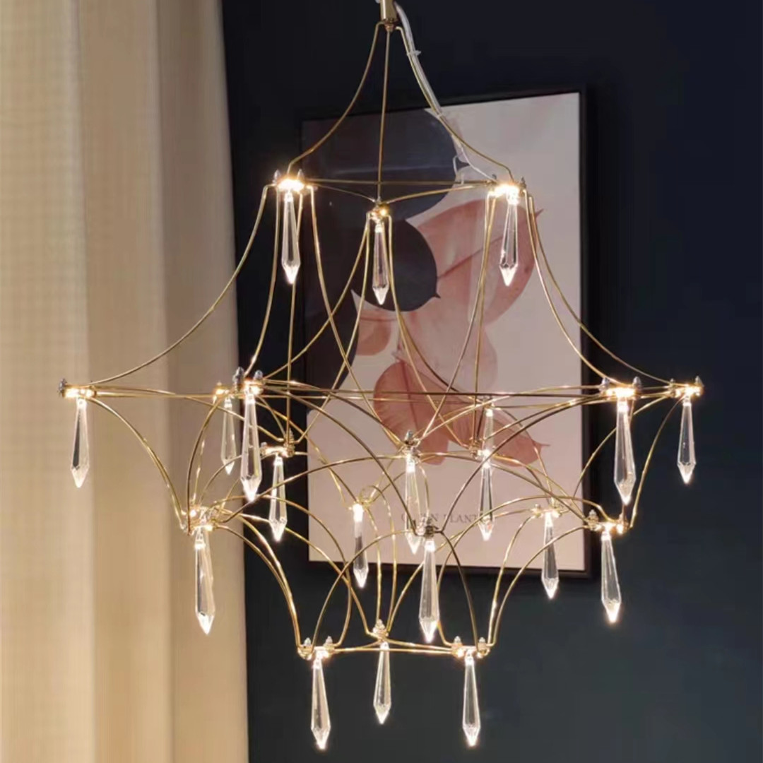 French light luxury postmodern crystal chandelier