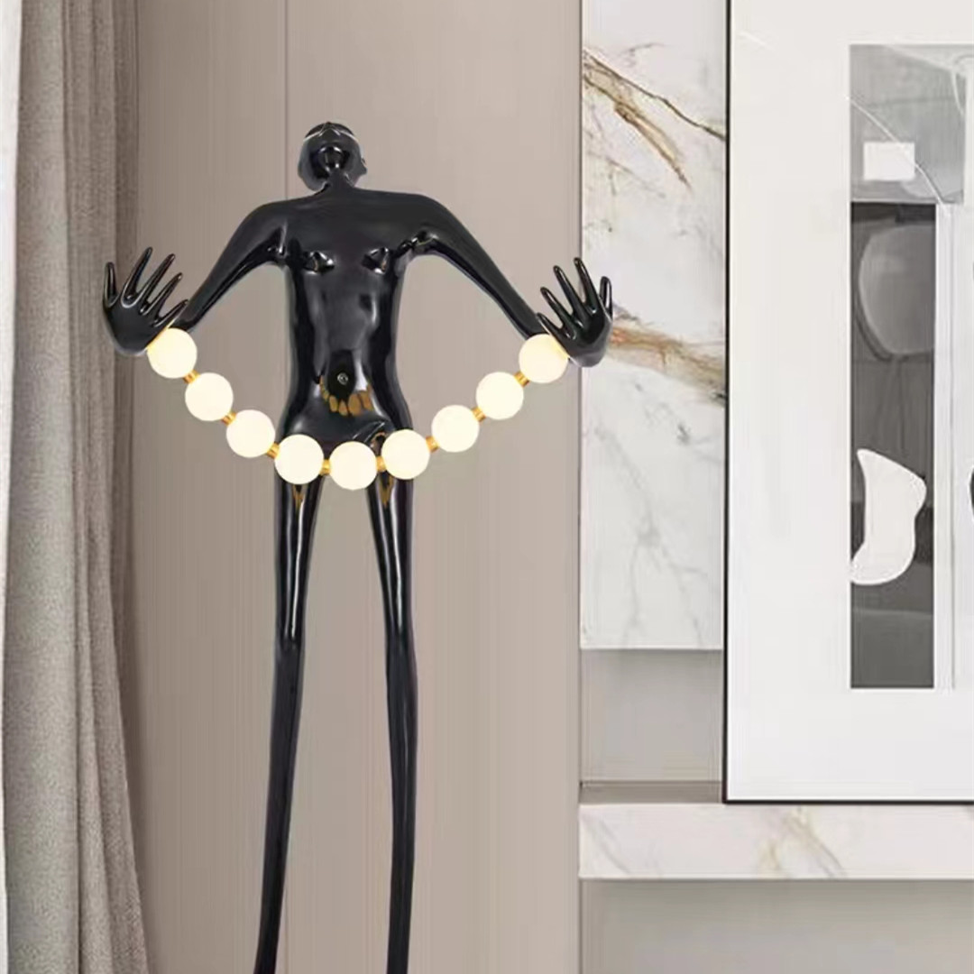 Nordic creative humanoid sculpture art floor lamp