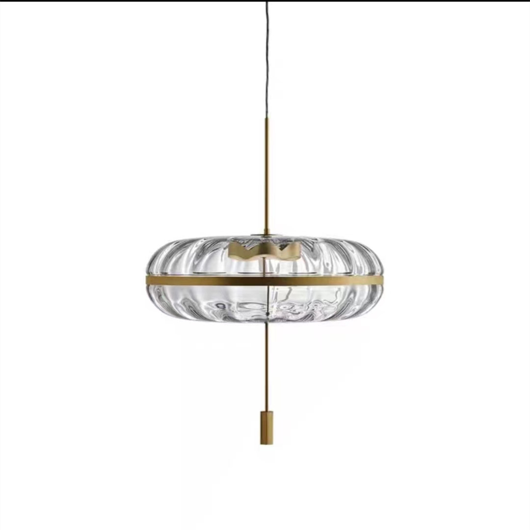 Nordic postmodern circular glass chandelier