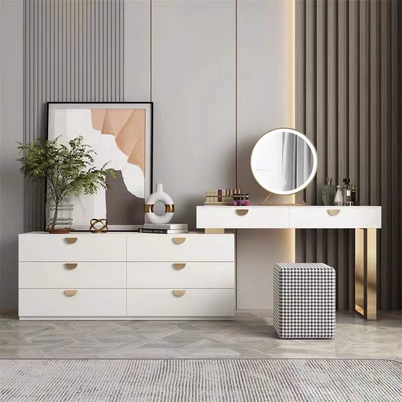 Modern simple slate dressing table bedroom advanced makeup table new in 2022