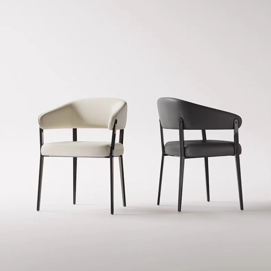 Modern minimalist cream style dining chairs