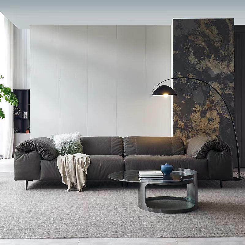 Italian leather high-end customized sofa