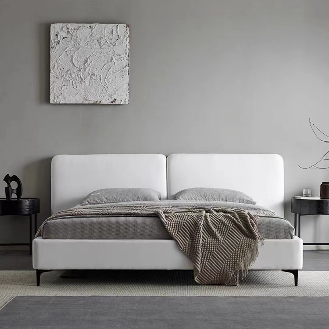 Italian modern minimalist double bed
