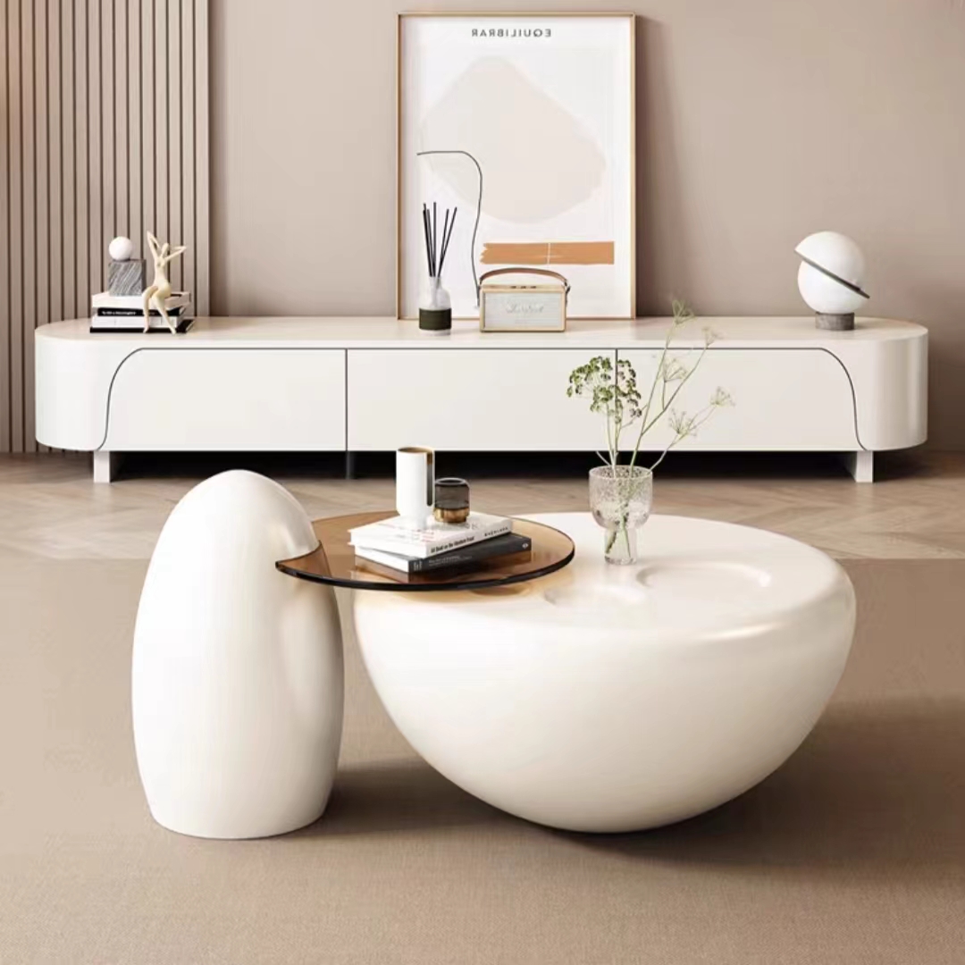 Cream style modern minimalist coffee table