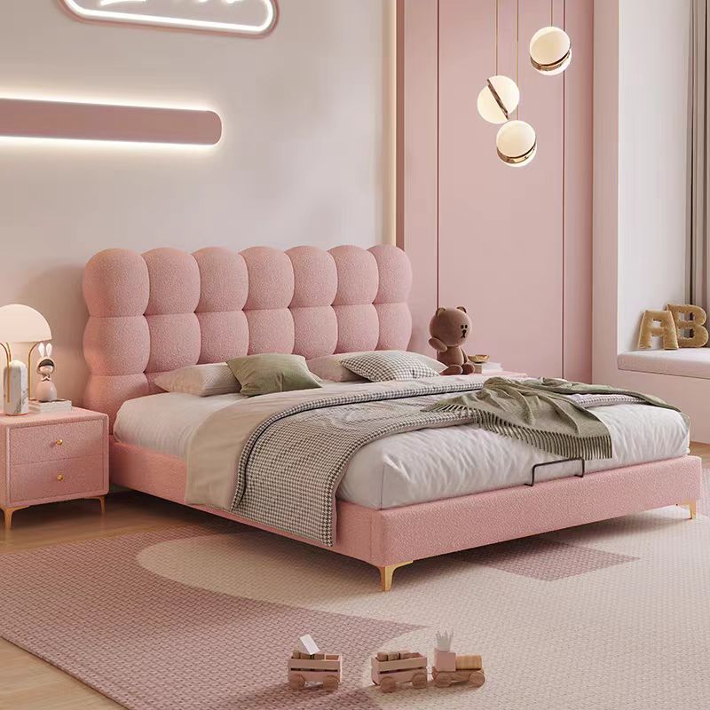 Modern minimalist lamb cashmere children's bed