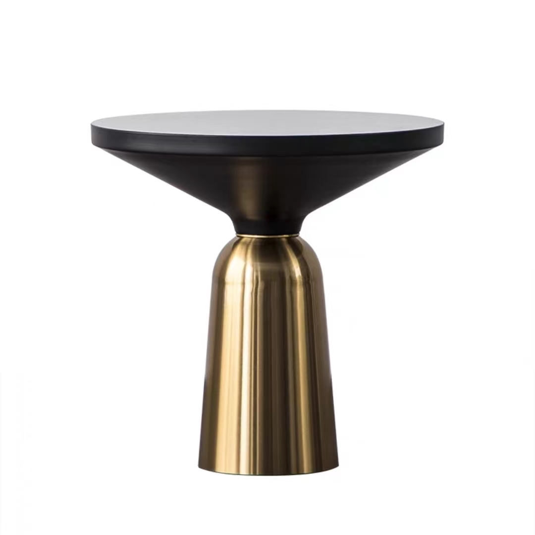 Nordic modern minimalist luxury metal edge table